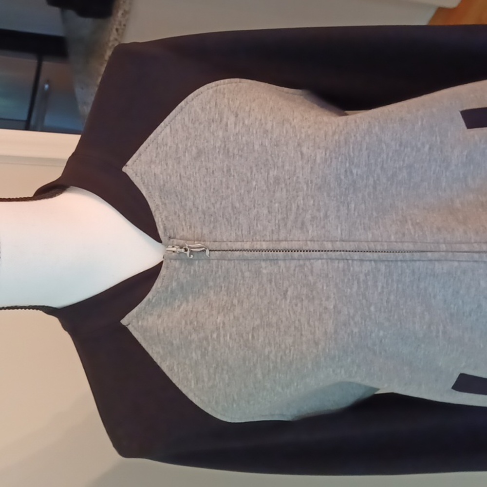 Juicy Couture Black & Gray Full Zip Baseball Jacket Women's L - Picture 6 of 14